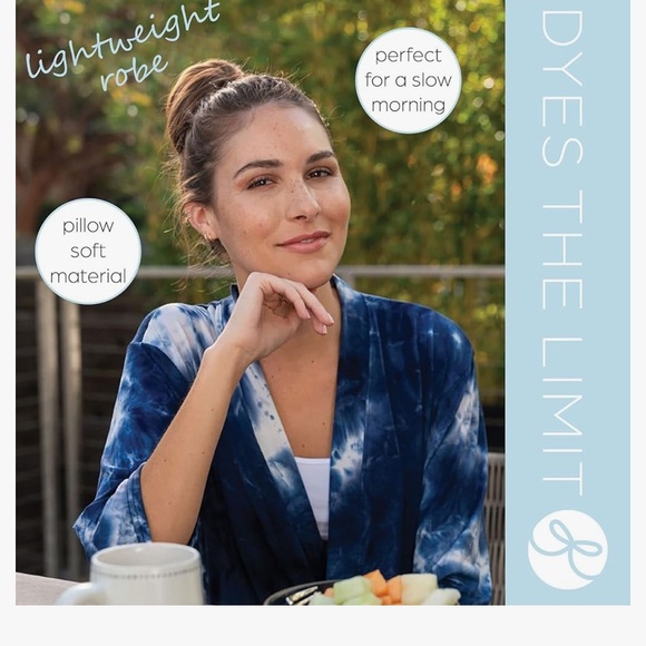 NEW hello mello tie dye lounge robe - Picture 5 of 12